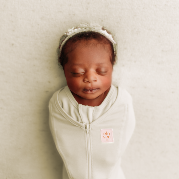 PREORDER IVORY: elovee + co. small swaddle for babies and newborns 6-9lbs